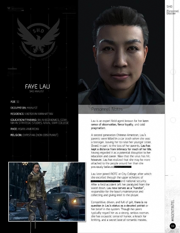The Division: new details on the protagonists