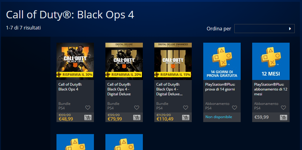 call of duty black ops 4 on playstation store